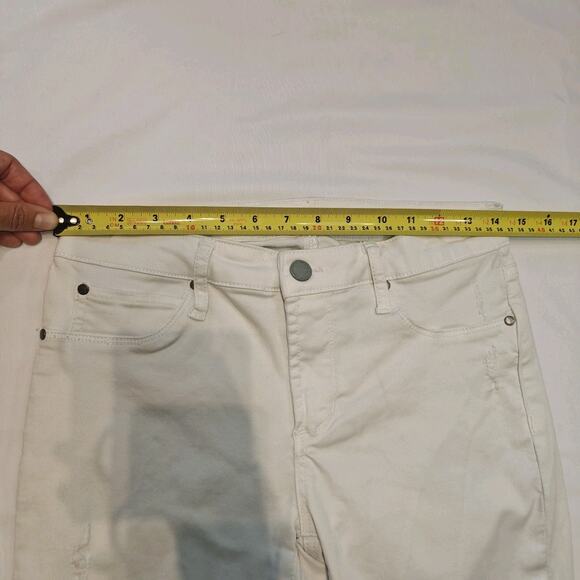 Articles of Society Jeans Women Size 27 White Distressed Mid Rise Frayed Hem - Picture 11 of 16